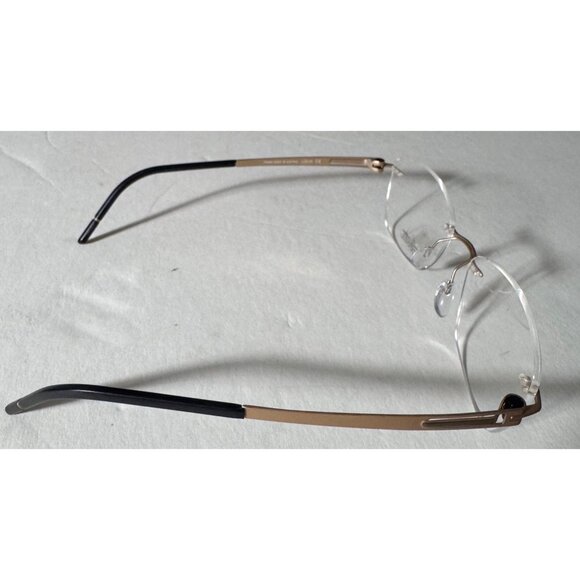 Silhouette Rimless Eyeglasses Gold & Black Frame Only Unisex Titanium 4412 52-17 - Picture 5 of 14